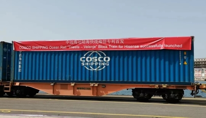 中歐陸?？炀€海信專列開通 有效提升歐洲地區供應鏈效率